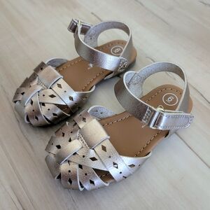 Cat & Jack Silver Sandals with Cushioned Footbed